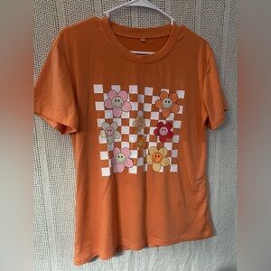 SHEIN Floral Groovy Women’s Fitted Tee Size Small